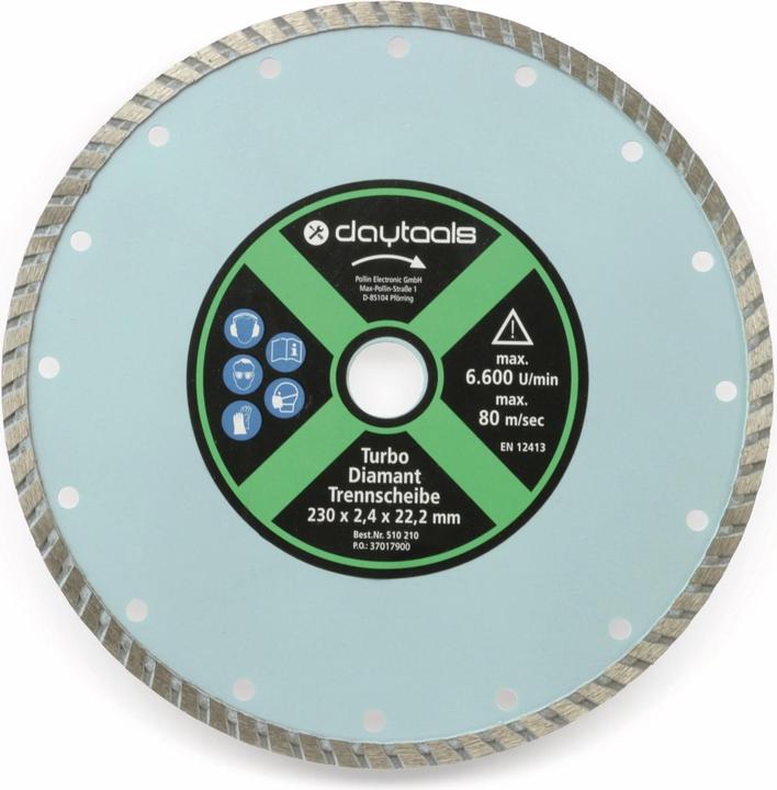 Daytools Diamond cutting disc with turbo edge, 230 mm