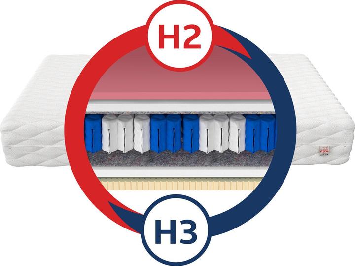 Image du produit Avetoe Matratze 180x200 HATI MAX EXCLUSIVE 9 Zonen (180 x 200 cm, Noyau en latex, Noyau de printemps, Noyau de mousse)