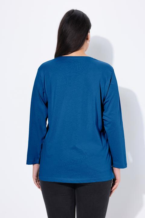 Produktbild Ulla Popken Shirt, V-Ausschnitt, Relaxed, Langarm (62)