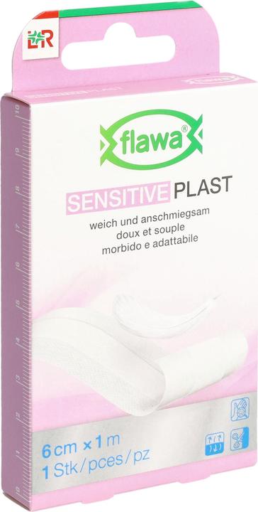 Produktbild Flawa Sensitive Plast Pflaster 6cmx1m (1x)