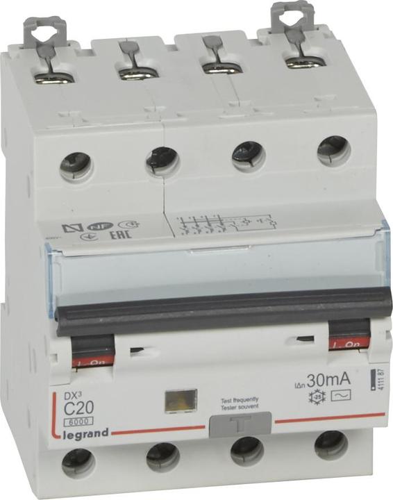 Actual product image Legrand Differential current switch 4P 20A C 0.03A type (411187)