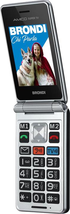 Produktbild Brondi Amico Super TV Gunmetal Grey: Handy (2.80", 1.30 Mpx)