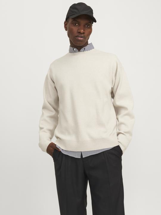 Produktbild Jack & Jones Einfarbig Strickpullover mit Rundhals Strickpullover mit Rundhals (XS)