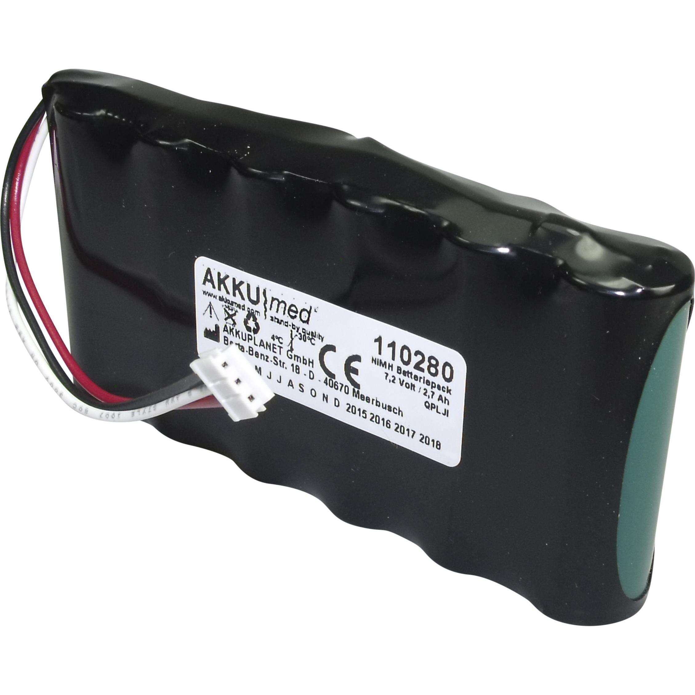 XCell NiMH Akku passend für Criticare OxiMeter Poet LT Plus, 507NJC BP, 602-14 7,2 Volt 2,7 Ah CE Konform (2700 mAh), Ba...