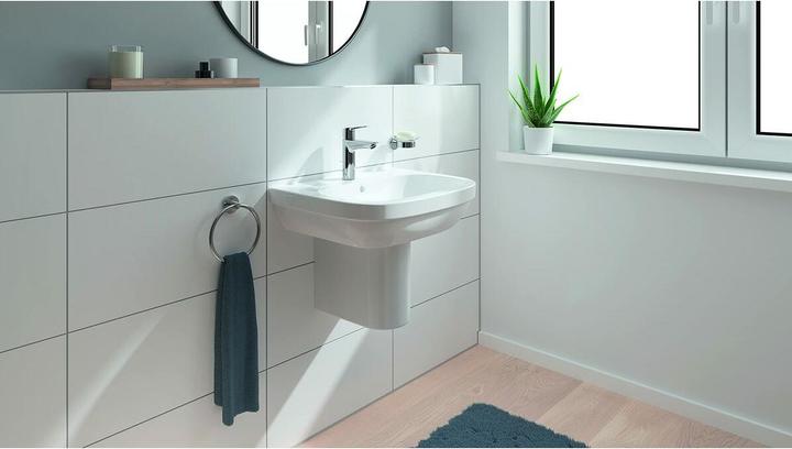 Produktbild Grohe Start QuickFix Lavaboarmatur, Mittelstellung kalt, Zugstange-Ablauf, M-Size, Chrom