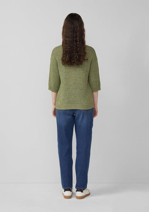 Produktbild s.Oliver Strickpullover Kurzarm-Pullover im Relaxed Fit (44)