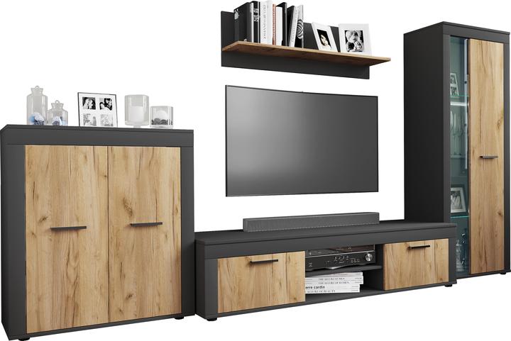 Actual product image VCM 4-piece wall unit set living wall Usilo XL (300 x 37 x 159 cm)