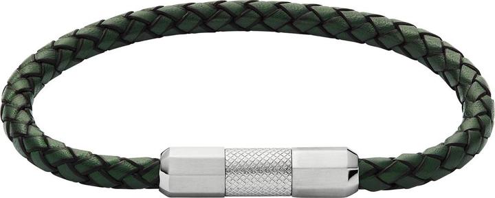 Immagine prodotto Fossil Knox Armband Knurled Texture (20 cm, Acciaio inossidabile, Cuoio)
