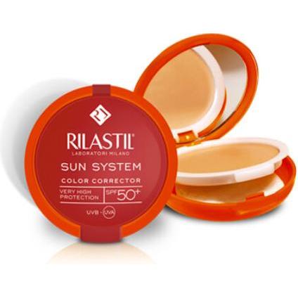 Rilastil, Sonnencreme, Sun System Uniform Compact Creme Spf50 Farbton 02 Dore 10g (Sonnencreme Gesicht, SPF 50, 75 g)