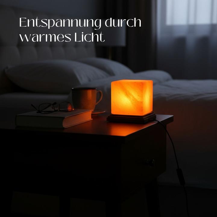 Produktbild Hermex Himalya-Salzlampe Salzkristalllampe Kristallsalzleuchte Dekotischlampe (E14)