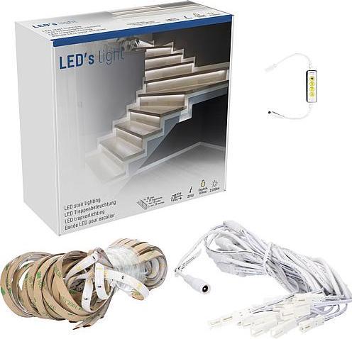 Produktbild Led's light Basic LED Treppenstufen-Beleuchtung-Set, 15 x 0,8m 4000K 401646 01 (1500 cm, Indoor)
