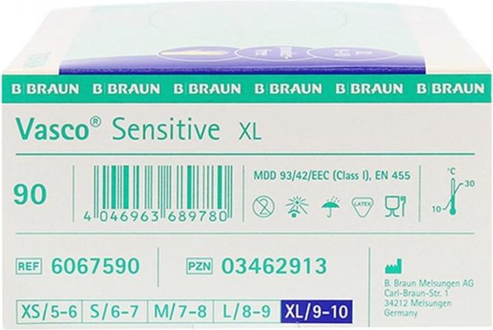 Image du produit B.Braun Gants en latex sensibles XL (90 pcs) (XL)
