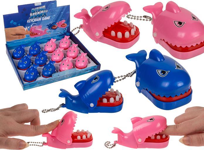 Actual product image Ootb Metal keychain, biting shark