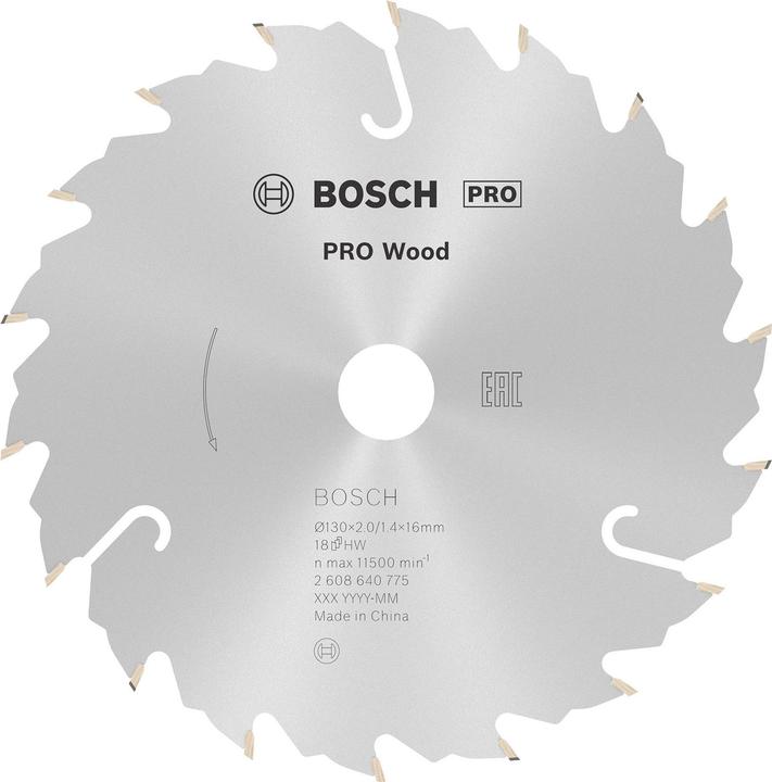 Actual product image Bosch Professional Zubehör PRO Wood circular saw blade, 130 x 2 x 16 mm