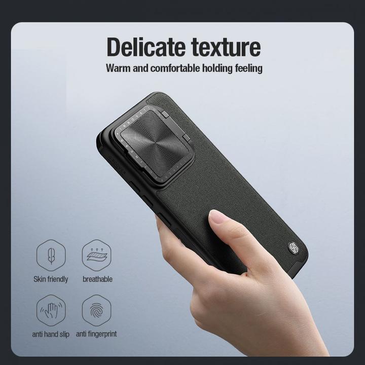 Image du produit Nillkin Étui magnétique en cuir CamShield Prop pour Xiaomi 14 Pro - noir (Xiaomi 14 Pro)