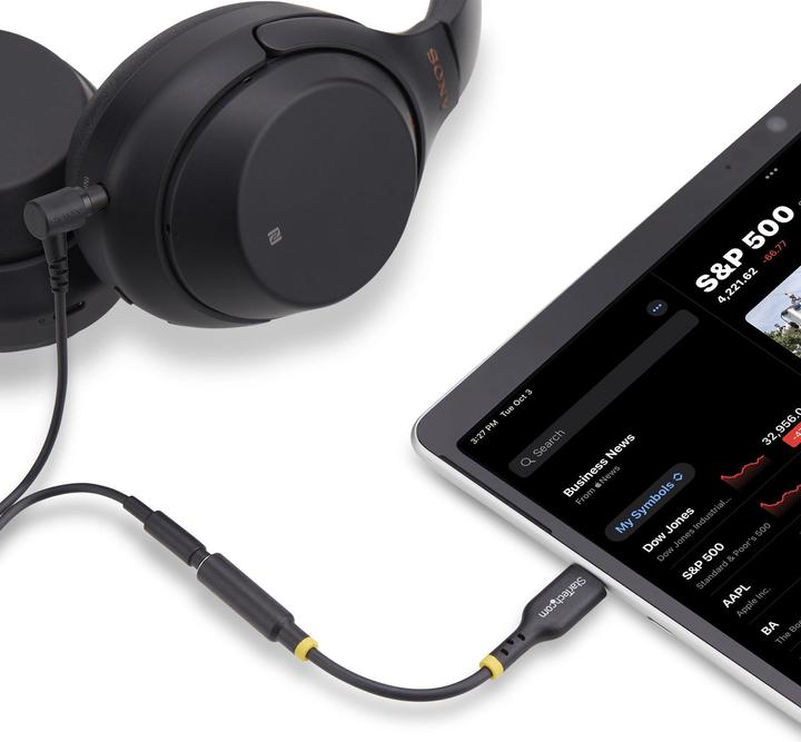 Produktbild StarTech Adap USB-C to 3.5mm Audio (M/F) (0.13 m)