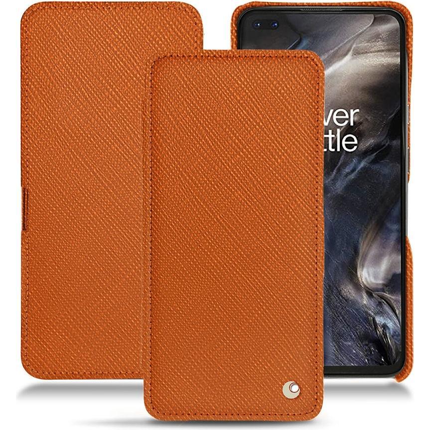 Noreve Lederschutzhülle horizontal (OnePlus Nord), Smartphone Hülle, Orange