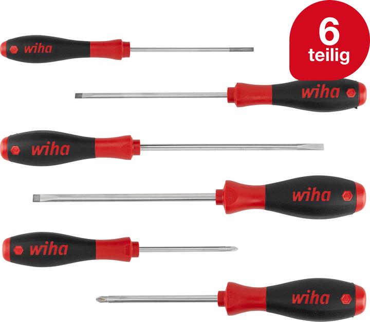 Produktbild Wiha Schraubendreher Set SoftFinish (Phillipps-Kreuzschlitz (PH), Schlitzschrauben)