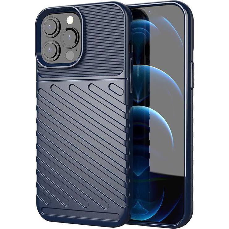 Hurtel Thunder Case Flexible Tough Rugged Cover TPU Case for iPhone 13 Pro Max blue (Apple iPhone 13 Pro Max), Smartphon...