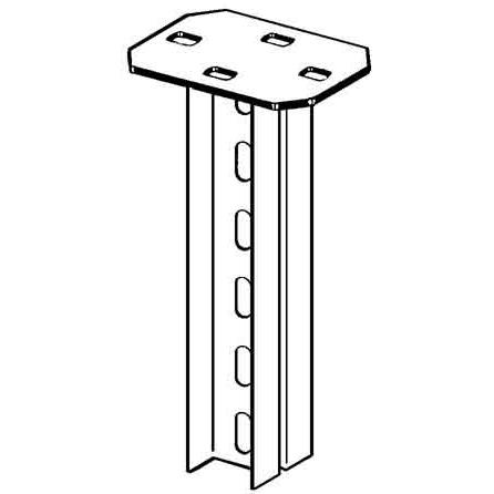 Niedax NIE HDUF50/1500 HÃ¤ngestiel Doppel-U-Profil 50x22x1500mm feuerverz., Elektronikzubehör + Gehäuse