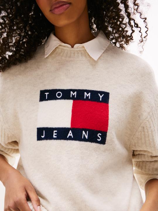 Produktbild Tommy Jeans Tjw Melange Flag Sweater Rib Ext (L)