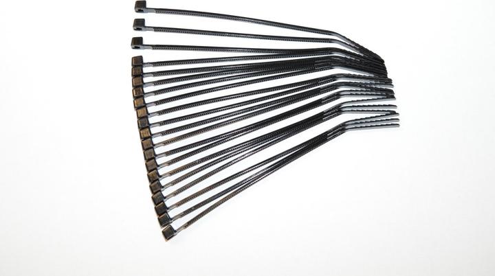 Produktbild Tamiya Nylon Bands (small / black, 20 pcs) (Klettkabelbinder, 100 mm, 20 Stk.)