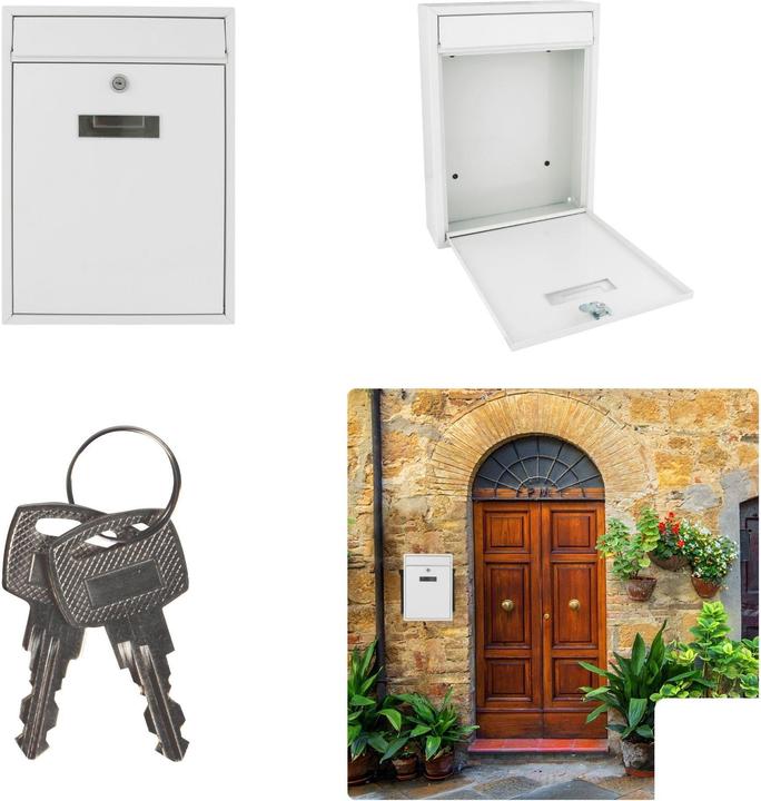 Image du produit Perel BOITE À COURRIER - IBIZA - BLANC - 36 x 26 x 8 cm