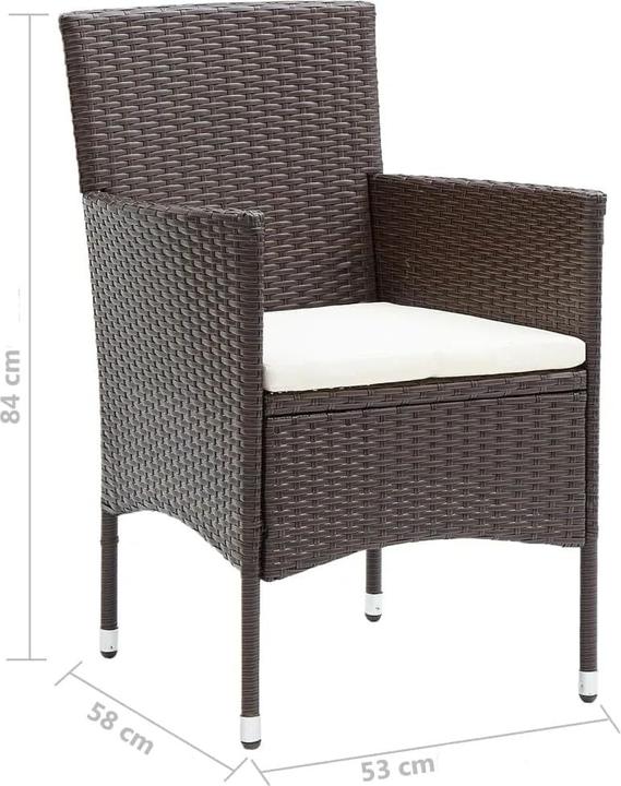 Produktbild vidaXL Essgruppe (53 x 58 x 74 cm)