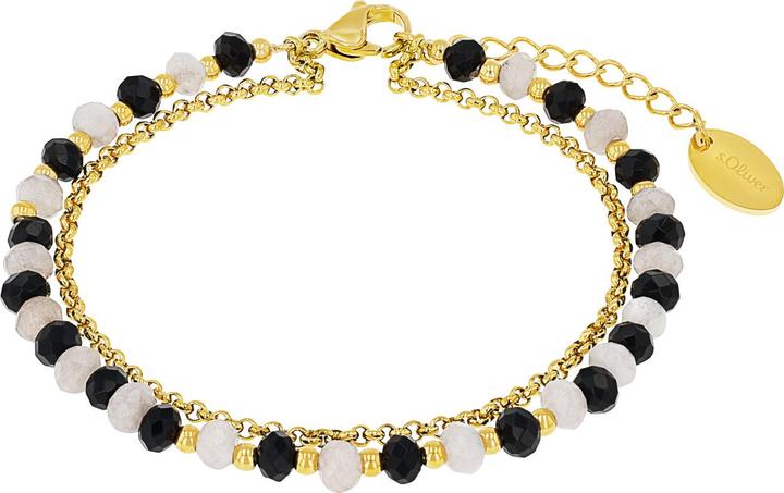 Immagine prodotto S.Oliver Bracciale da donna, acciaio inossidabile, vetro (20 cm, Acciaio inossidabile)