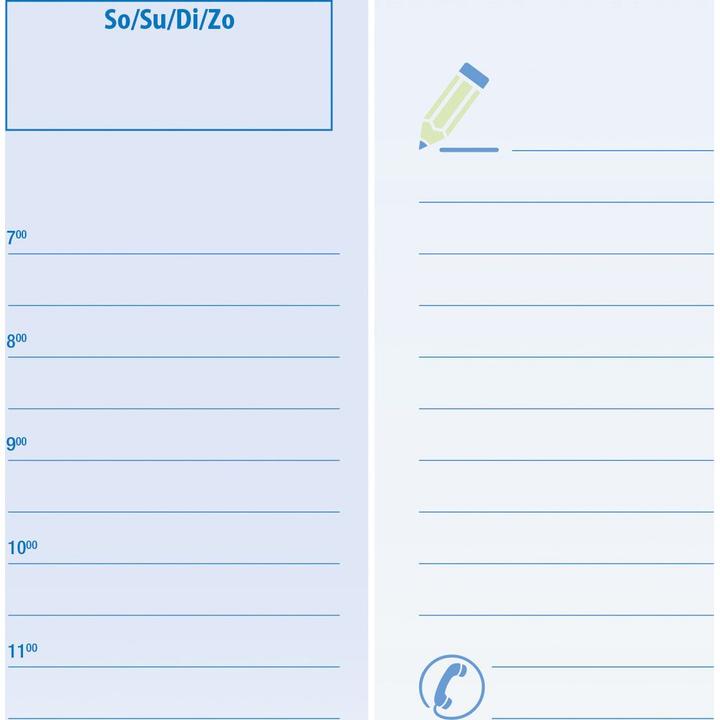 Actual product image Sigel Schreibtischunterlage Time blau/grün Papier 59,5 x 41,0 cm, 30 Blatt