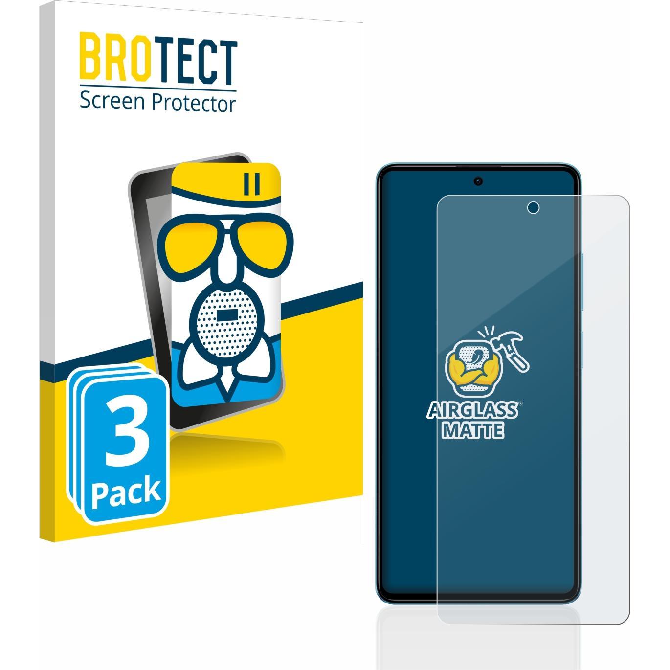 BROTECT AirGlass Panzerglasfolie Matt (3 Stück, Xiaomi Poco F5), Smartphone Schutzfolie, Grau