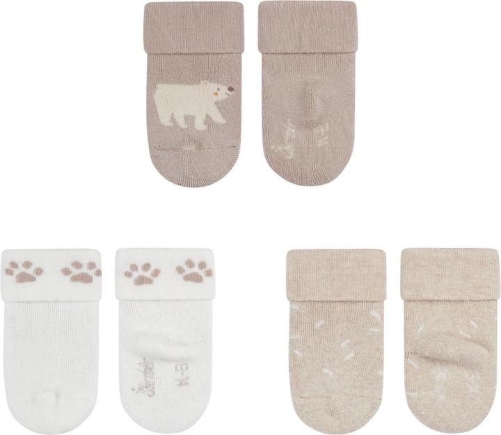Produktbild Sterntaler Socken 3er Set Bär Sand Gr. 17/18 (3er Pack, 17 - 18)