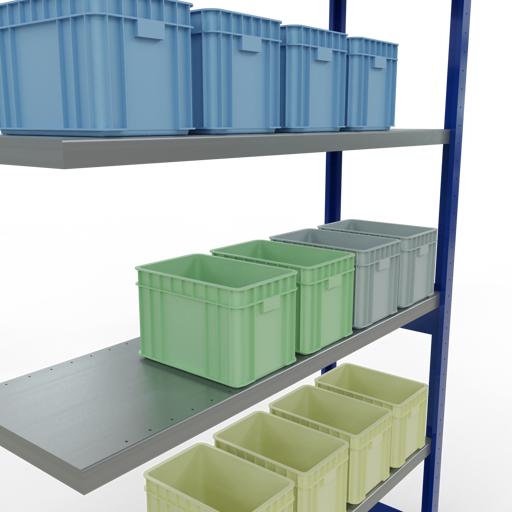 Actual product image Schulte Lagertechnik MULTIplus250 boltless add-on bay system with length bolts