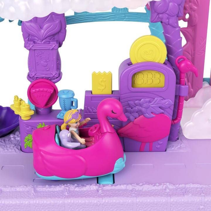 Actual product image Polly Pocket Pollyville flamingo fun car wash