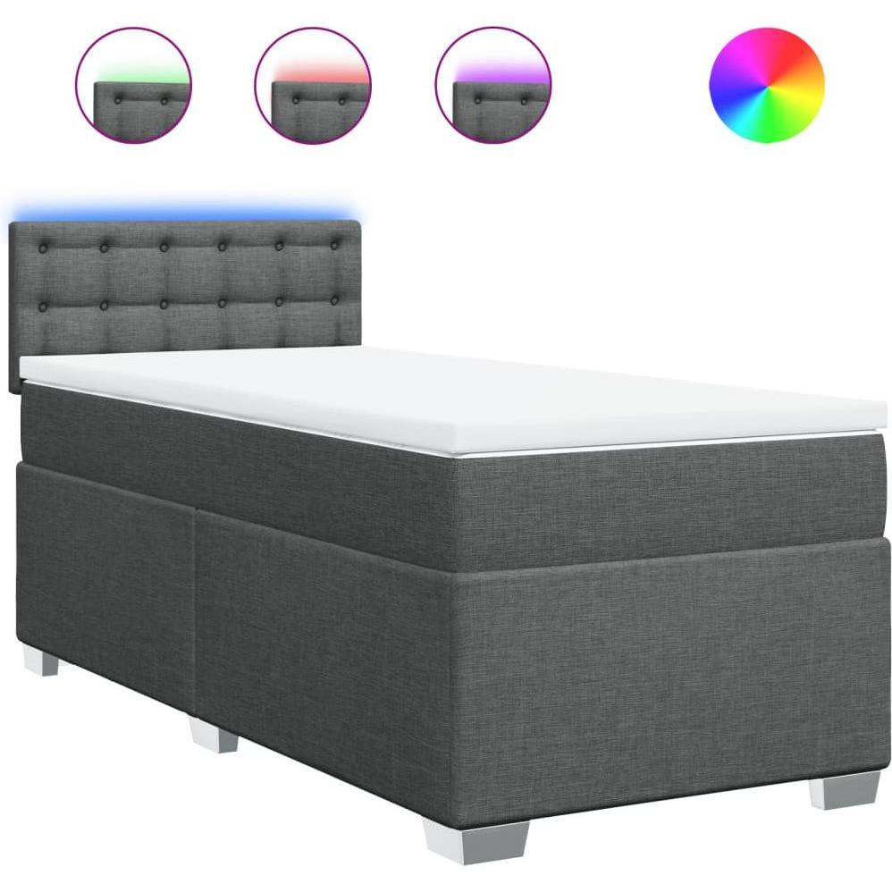 Thumbnail - VidaXL, Bett, Bo x springbett mit Matratze 120 x 200 cm Stoff (120 x 200 cm)