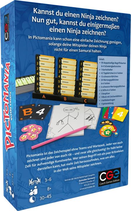 Actual product image Czech games edition CZ102 - Pictomania, Card Game, for 3-6 Players, from 8 Years (German, 3 - 6 Players)