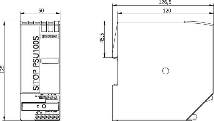 Actual product image Siemens DIN-rail power supply unit (DIN-rail