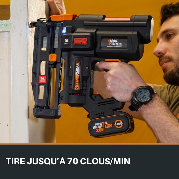 Image du produit Worx Sparachiodi Senza Filo Nitro 20V