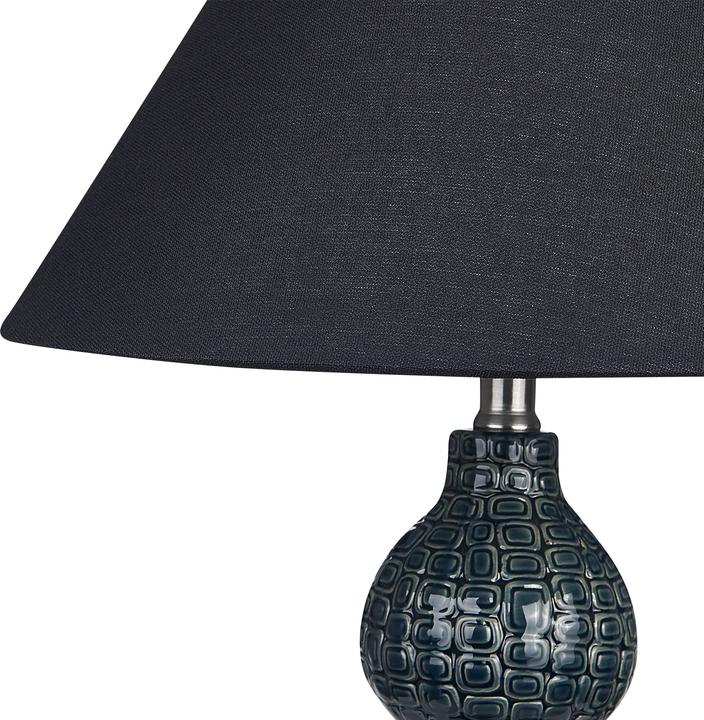 Image du produit Beliani Lampe de table en céramique bleu foncé/noir 60 cm MATINA (E27)