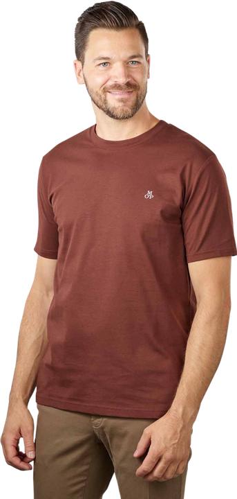 Immagine prodotto Marc O'Polo Short Sleeve T-Shirt Ribbed Collar Crimson Brown (XL)