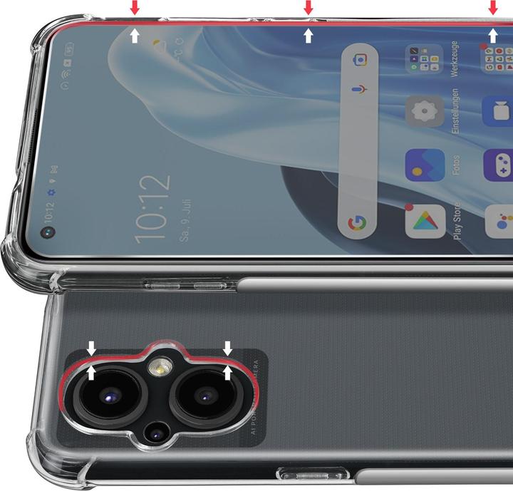 Actual product image Avizar Premium Protection Set: Cover + Foil Series (Oppo Reno8 Lite)