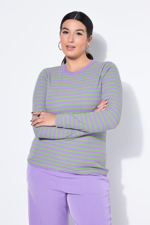 Produktbild Studio Untold Shirt, Slim Shape, Ringel, Rippjersey, Langarm (54)