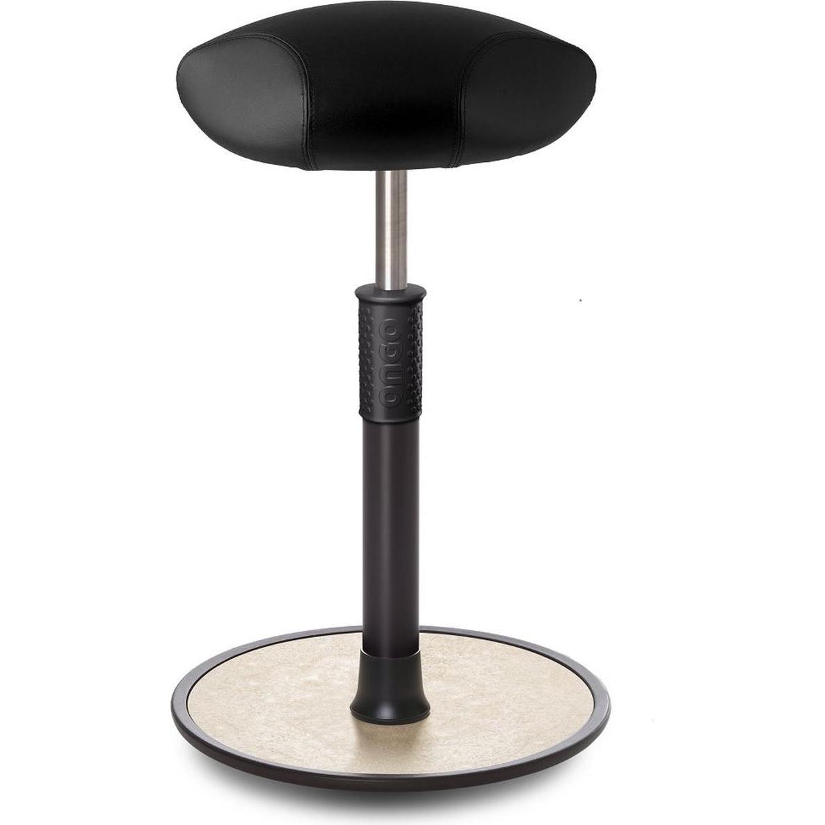 Ongo, Bürostuhl, Sitz- Stehhocker Free Tall Triangel skai Kunstleder schwarz schwarz /creme