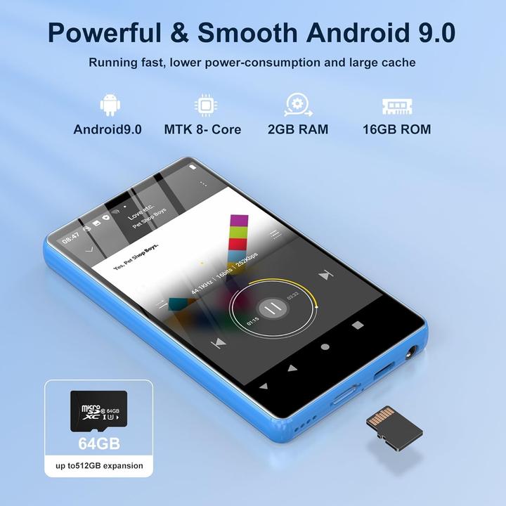 Produktbild Swofy MP3/MP4 Player M503 Pro mit Touchscreen & Bluetooth (64 GB)