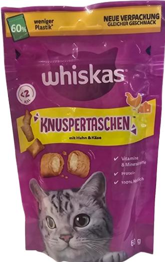 Immagine prodotto Whiskas Tentazioni di pollame e formaggio (Adulto, 1 pz., 60 g)