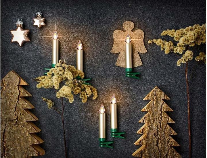 Produktbild Krinner LED Baumkerze SuperLight Flame, Cashmere, 12er-Starter Set