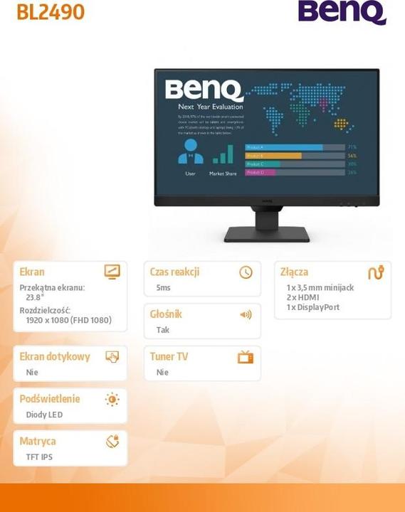 Actual product image BenQ BL2490 (1920 x 1080 pixels, 24")