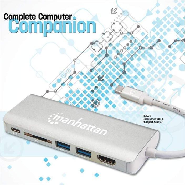 Produktbild Manhattan SuperSpeed USB-C Multiport (Docking Port, 5 Ports)