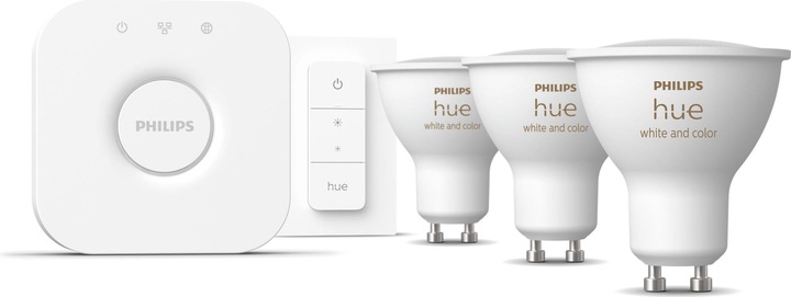 Actual product image Philips Hue White & Colour Ambiance Starter Set (GU10, 4.20 W, 400 lm, 3 x, E)