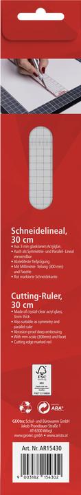 Productafbeelding Aristo Snijliniaal 30cm acryl transparant (30 cm)